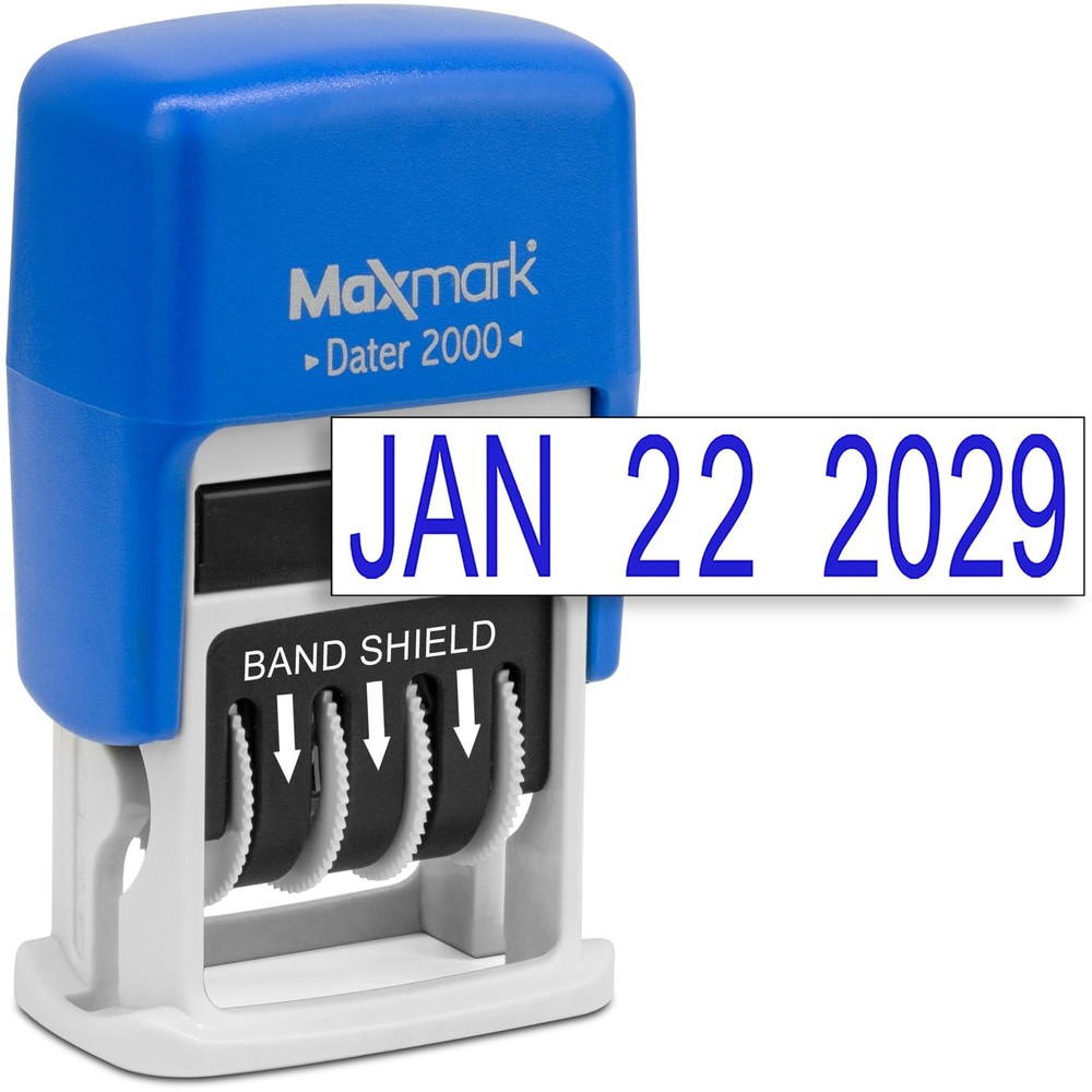 2000 Dater Self-Inking Date Stamp Blue Ink Long-Lasting Professional Use