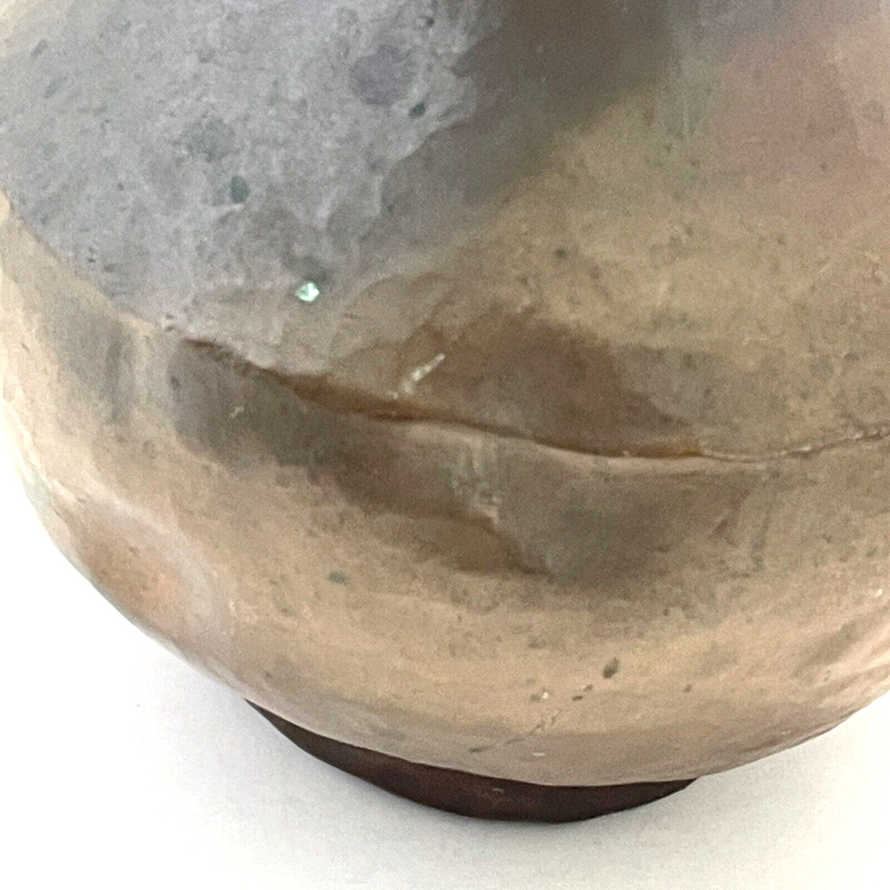 Antique Hammered Copper Pitcher Scrolled Riveted Handle Primitive Jug Dents 6"