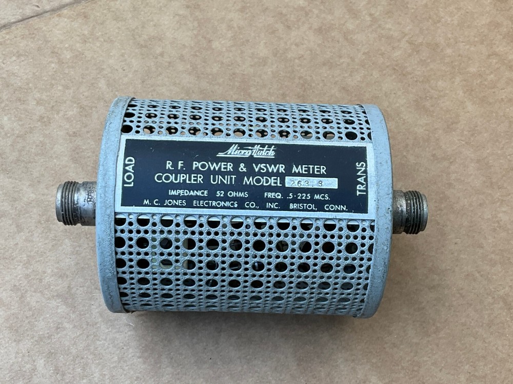 Micromatch Micro Match RF Power & VSWR Meter Coupler Unit Model 263.8 Untested