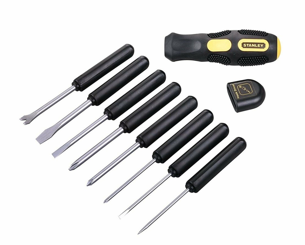 Stanley STHT62511-8 9 Way Screwdriver Set With Storage Case ECs