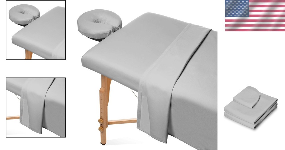 Microfiber Massage Table Sheet Set - Includes Fitted & Flat Sheets