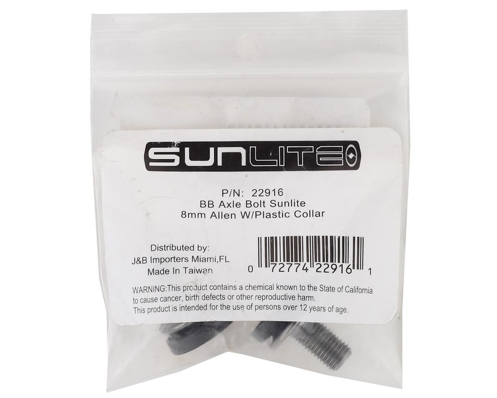 Sunlite Hex Head Bottom Bracket Spindle Bolts (Silver) (2) [CC976CPZ]