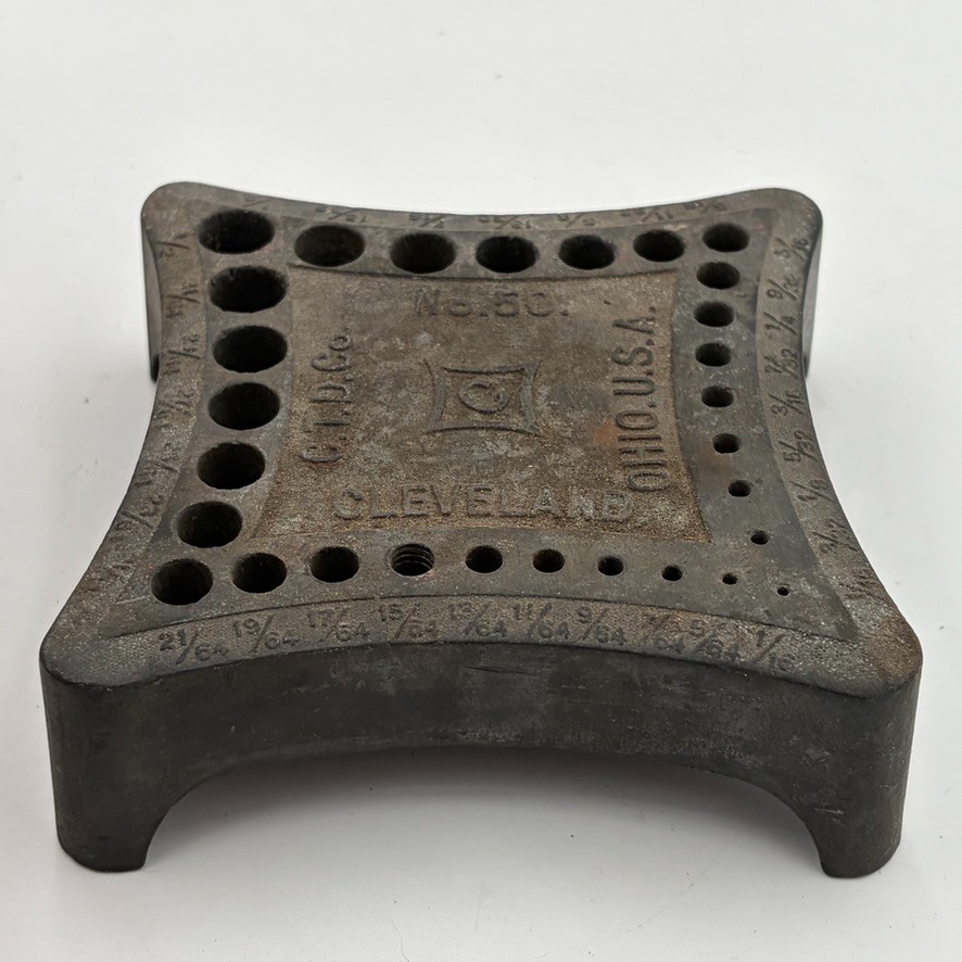 Vintage Cleveland C.T.D. Co No 50 Twist Drill Bit Holder Index - Ohio USA