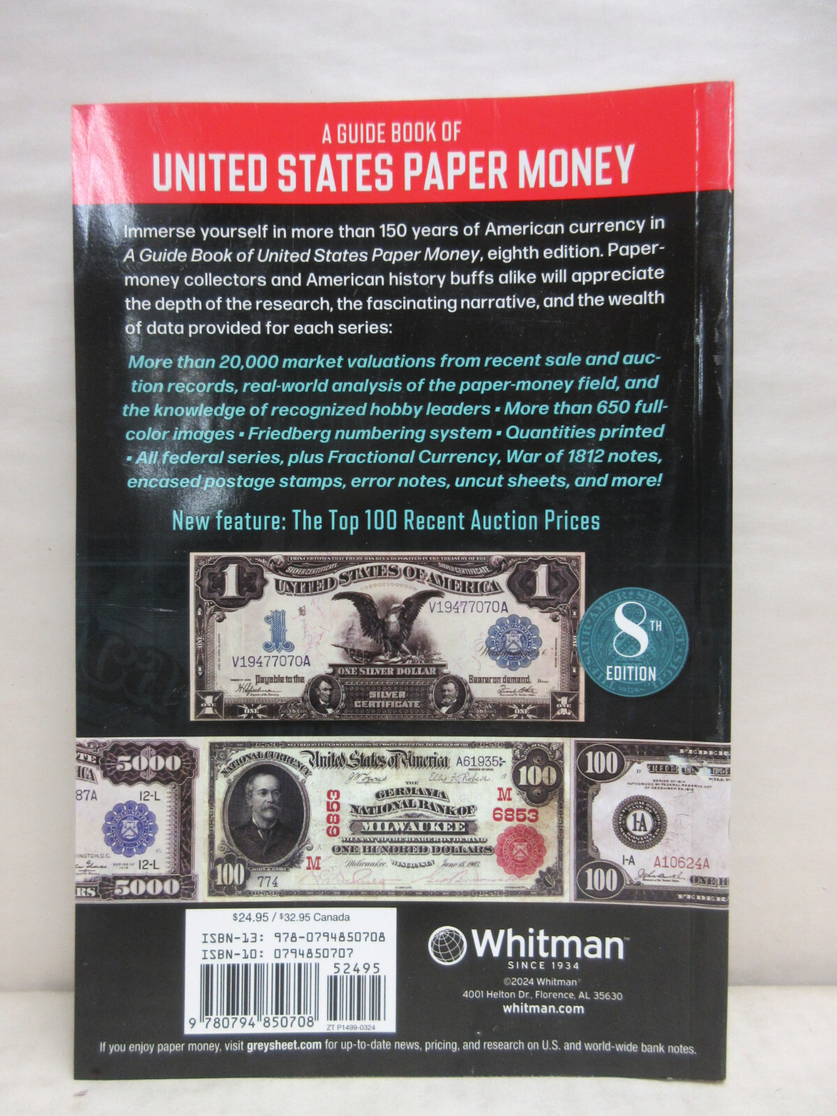 A Guide Book of United States Paper Money 8th Edition Red Book Series Friedberg