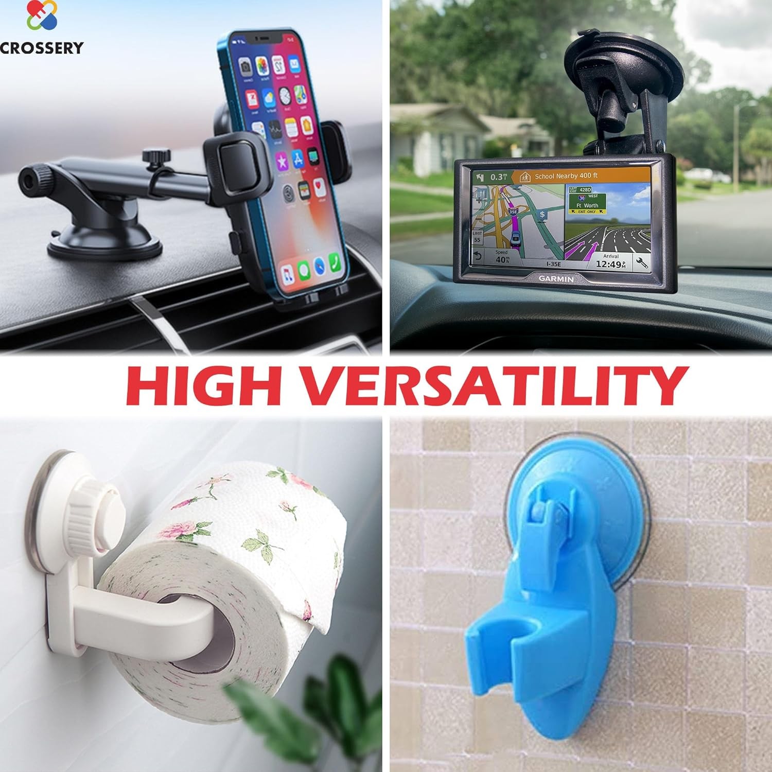 Dashboard Pad Mounting Disk for Suction Cup - 3M Phone Car Mount Red