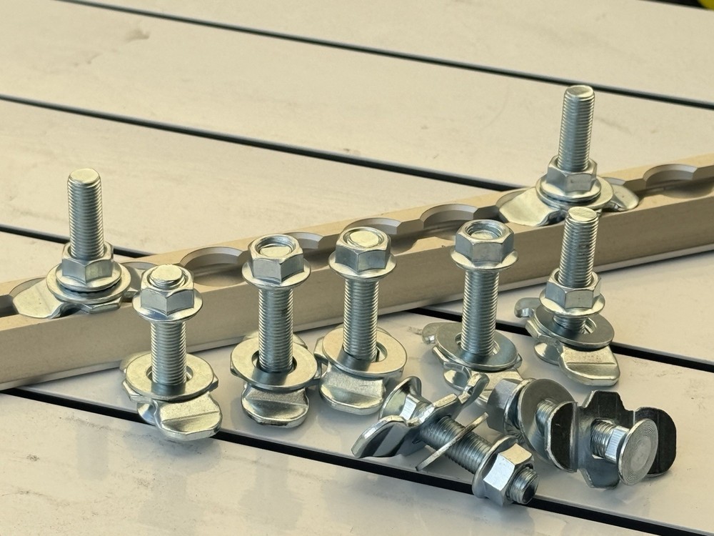 10Pack L-Track Double Lug Threaded Stud Nut Fitting Tie Down,L Track Secure