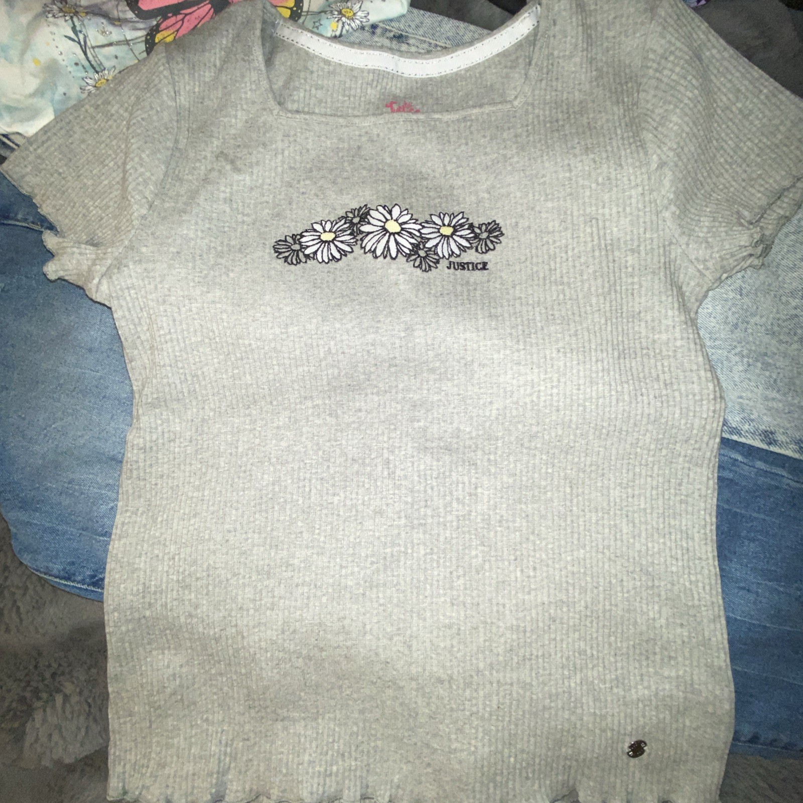 Girls Clothing Lot Size 12 14 Justice Billabong Ordache Jeans Tops 6 Pc