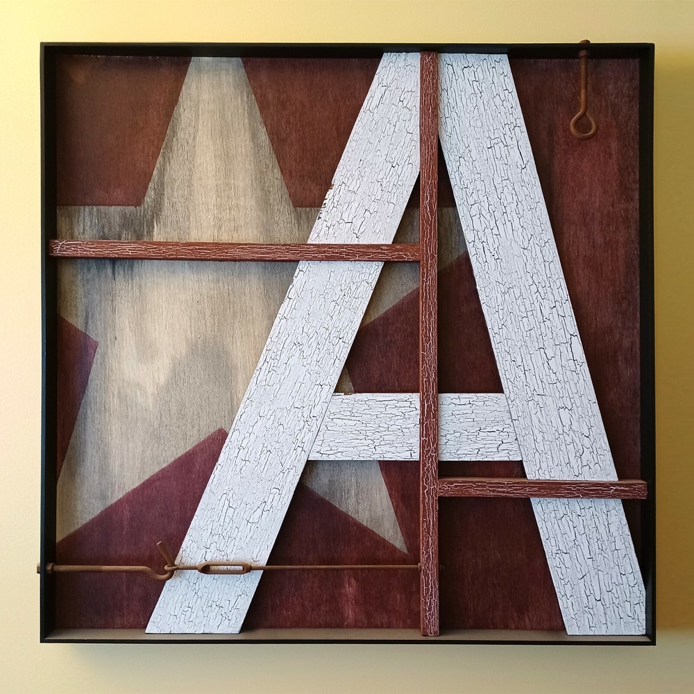 Rustic Vintage-Style 3-Dimensional Large-Format Wood Advertising Sign Shadow Box