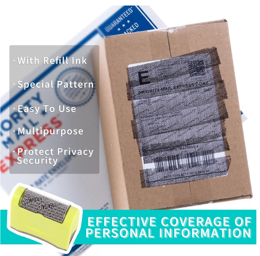 Identity ID Theft Protection Roller Stamp Guard Privacy Confidential Data Secure
