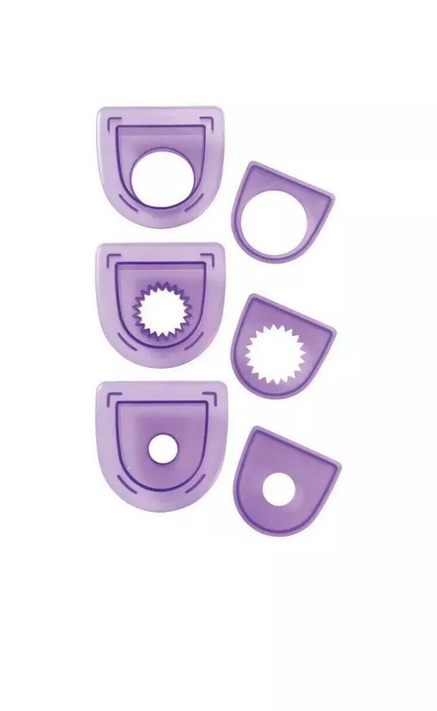 New~Wilton Sugar Sheet Cutting 3 Pc Insert Set Layered Circles Cake Decorating