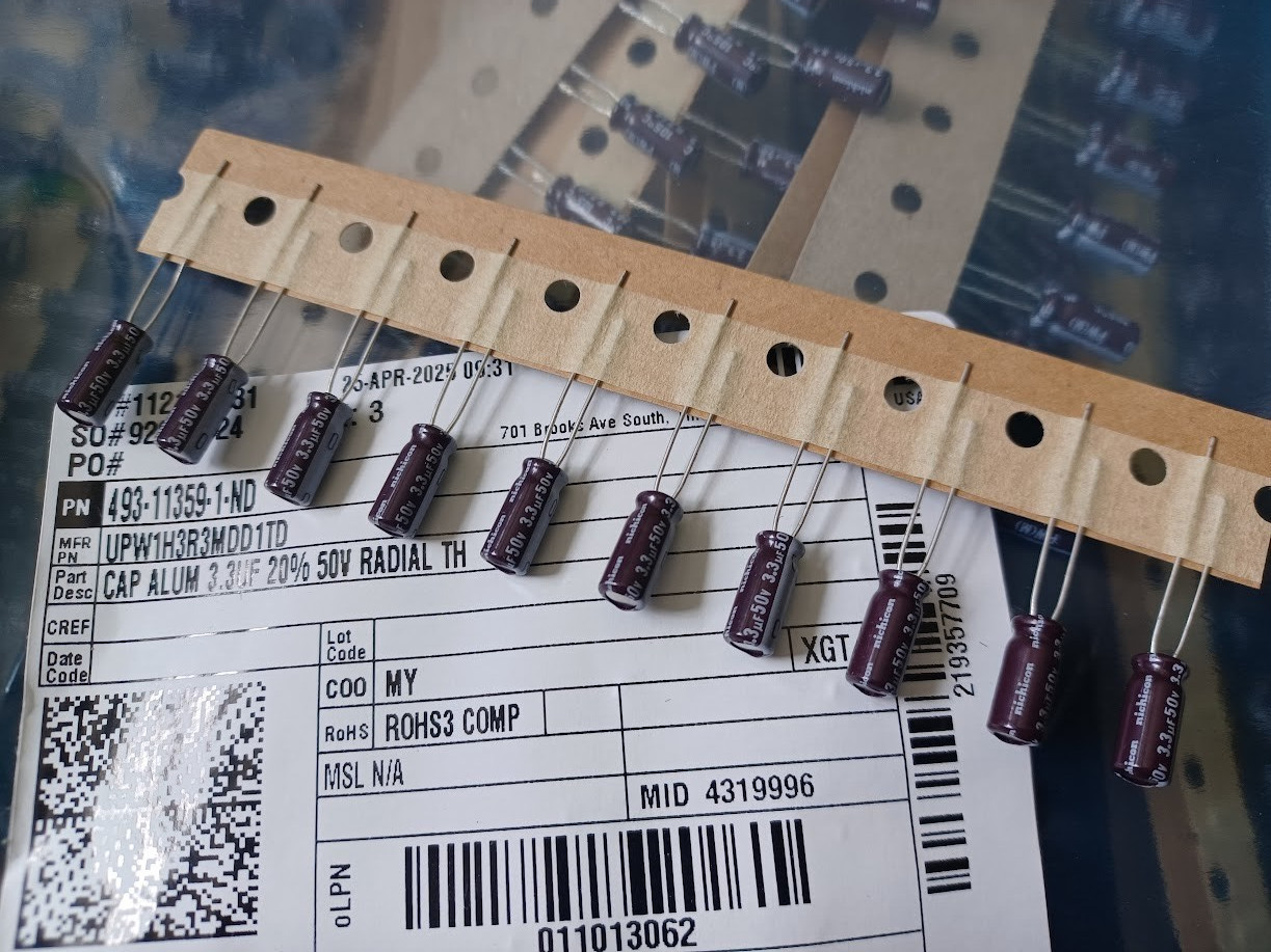 10 New Nichicon UPW 3.3 uf 50V  Radial Capacitors  low-impedance