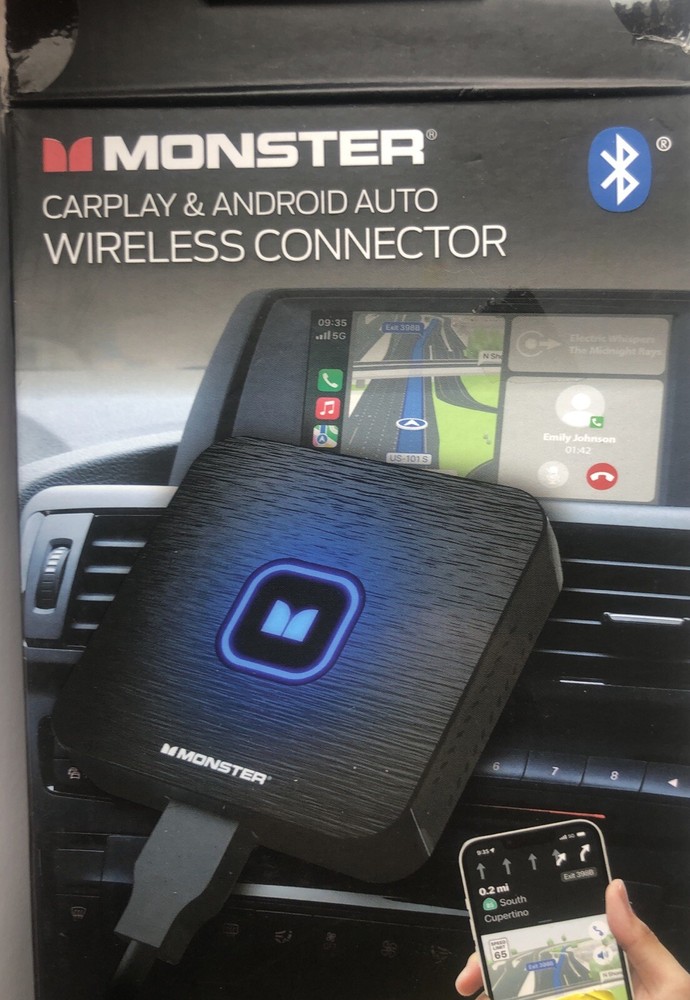 Monster CarPlay Android Auto Wireless Connector MBA2-1014-BLK