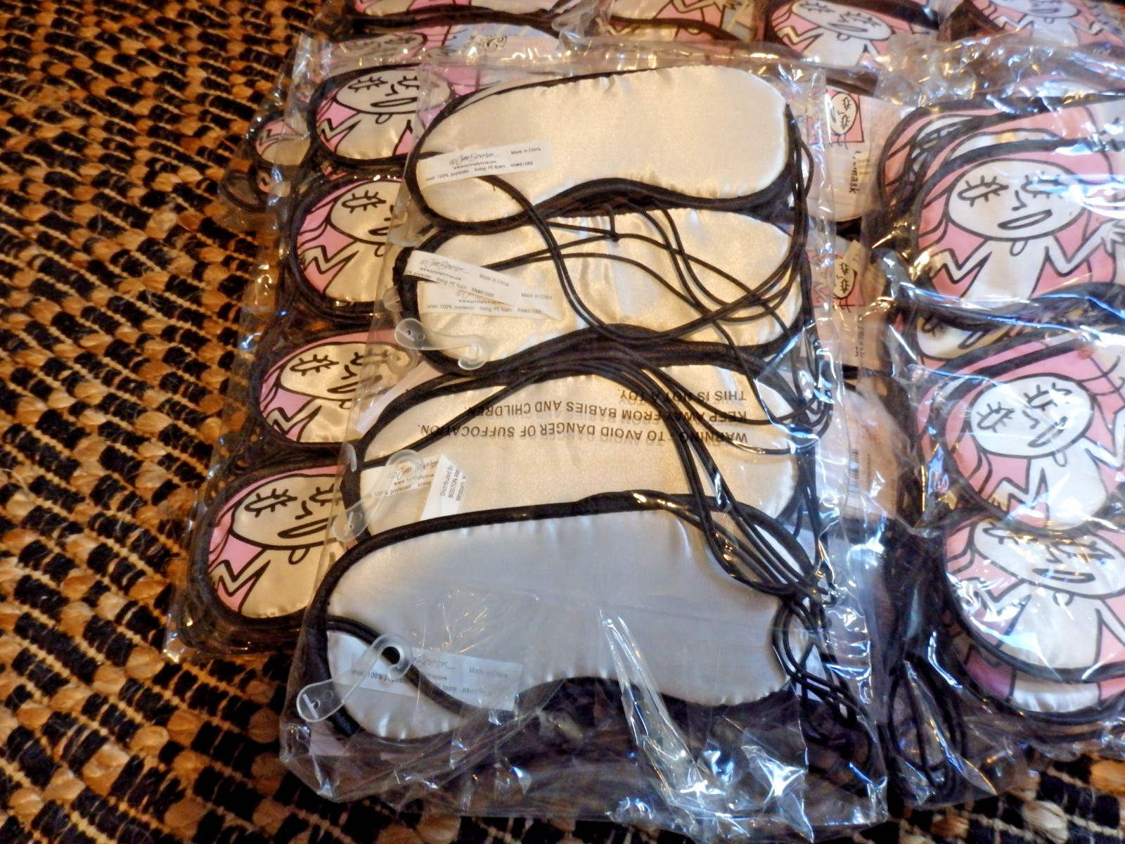 (108) BULK WHOLESALE Vintage Lot of Jim Benton So Totally True Eye mask's *NIP!