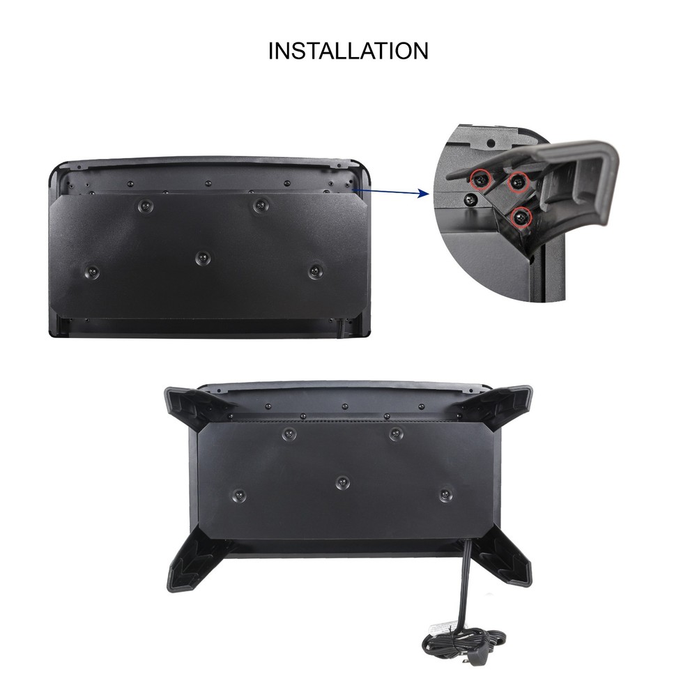 18" 3D Flame Electric Fireplace Insert Heater w/ Realistic Flame&Remote Control