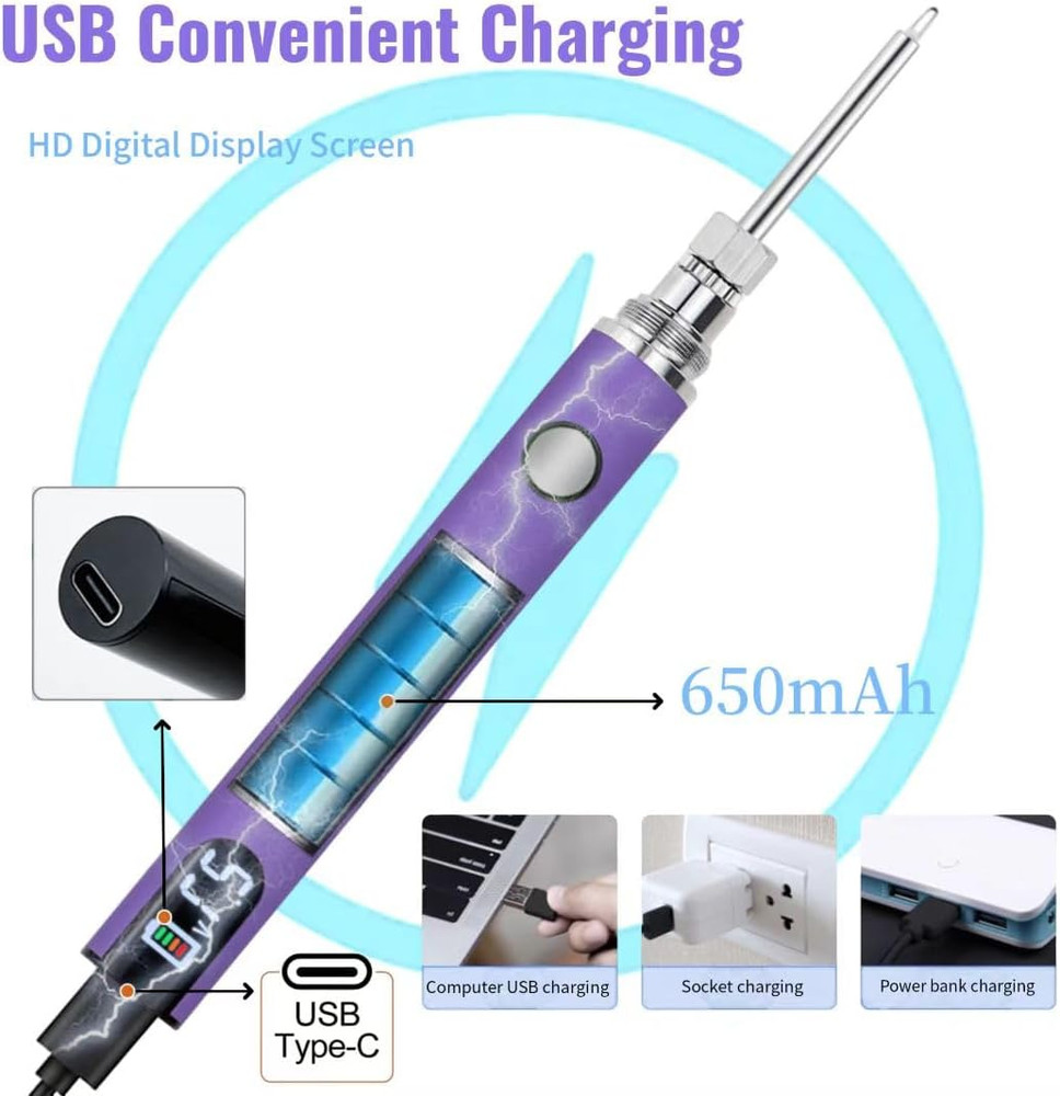 Rechargeable Wire Burning Kit, Digital Wire Burning Tool. Suitable for Bead Stri