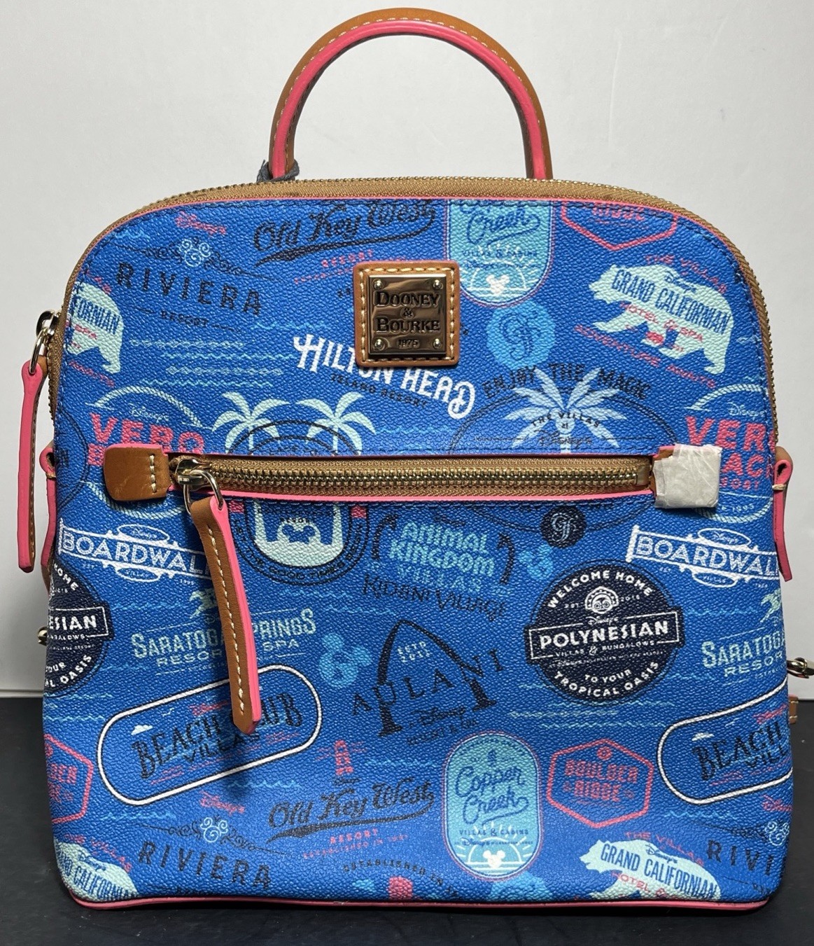 NWT DISNEY DOONEY & BOURKE DVC VACATION CLUB BLUE MINI BACKPACK PURSE 10x10"