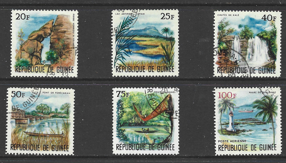 GUINEA - 1966 Landscapes, - USED COMPLETE SET.