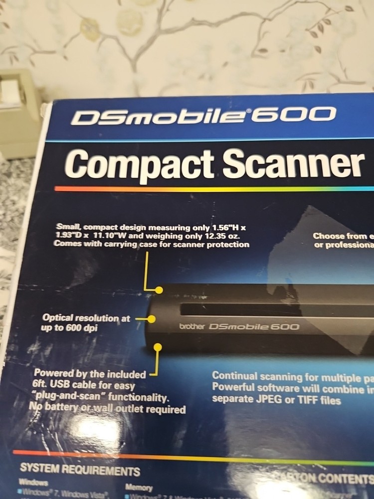 Brother DSMobile DS-620 Mobile Portable Document Scanner Open Box-New