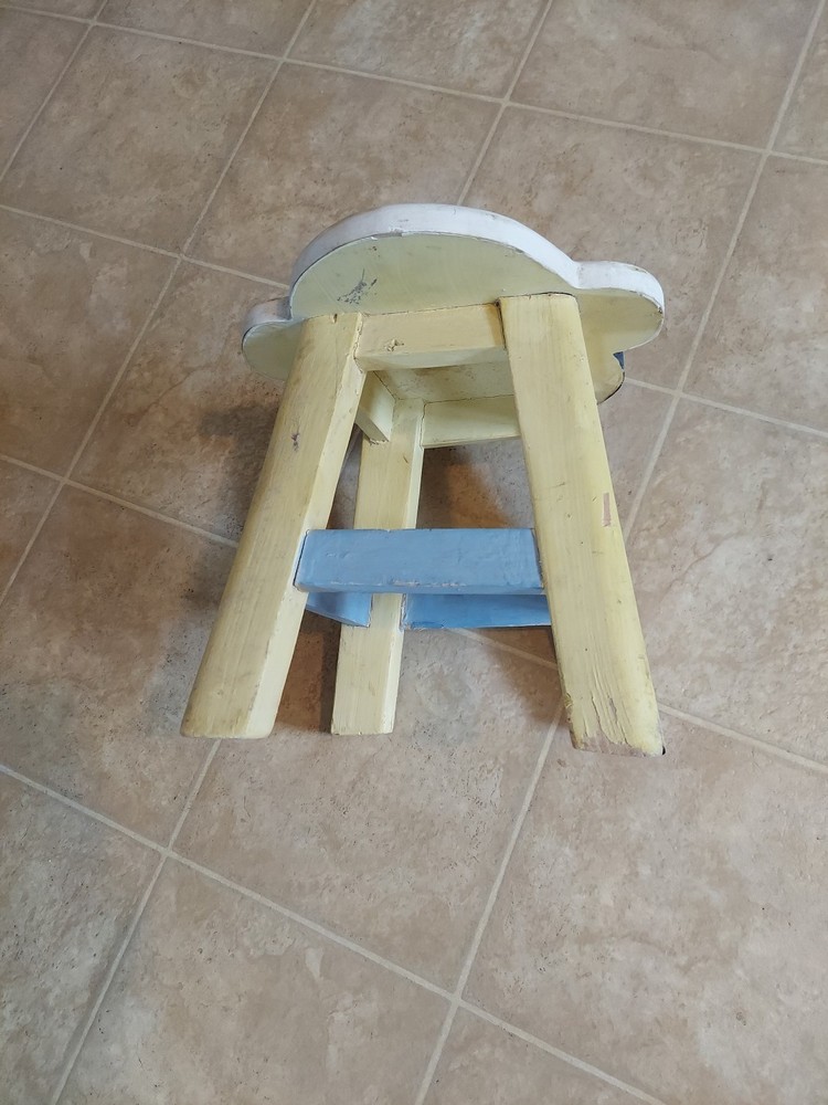 Wooden Vintage Monkey Face Stool