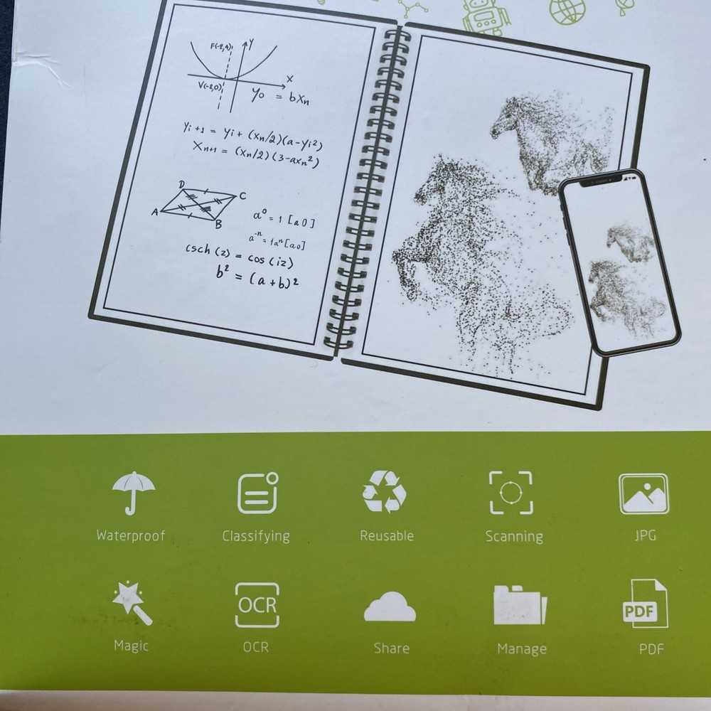 NWT Erasable Notebook - Green Technology