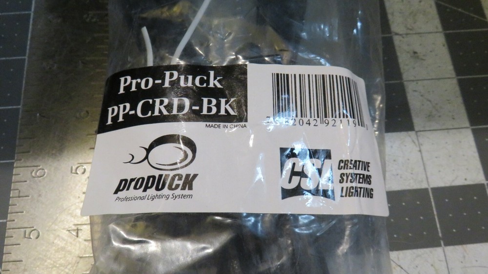 CSL Lighting Pro Puck Accessories 10Ft Interlink Cable, Black - PP-CRD-BK