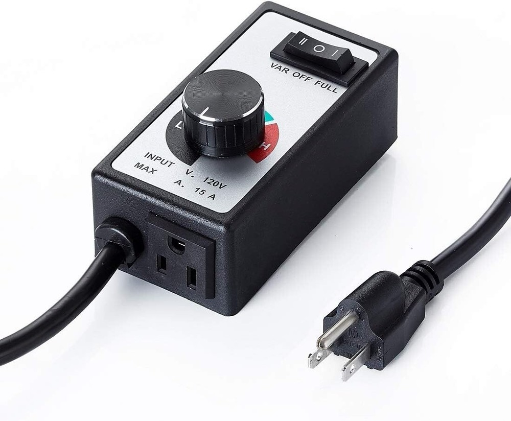 AC Motor Speed Controller 120V 15A - Variable Fan Speed Adjuster for Hydroponics