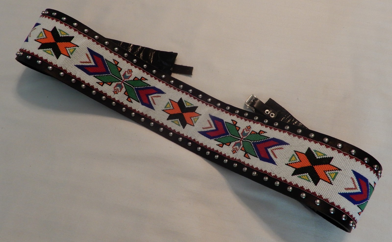 Native American Fully Beaded Ceremony Regalia Belt ~ Handmade by Charles Pratt