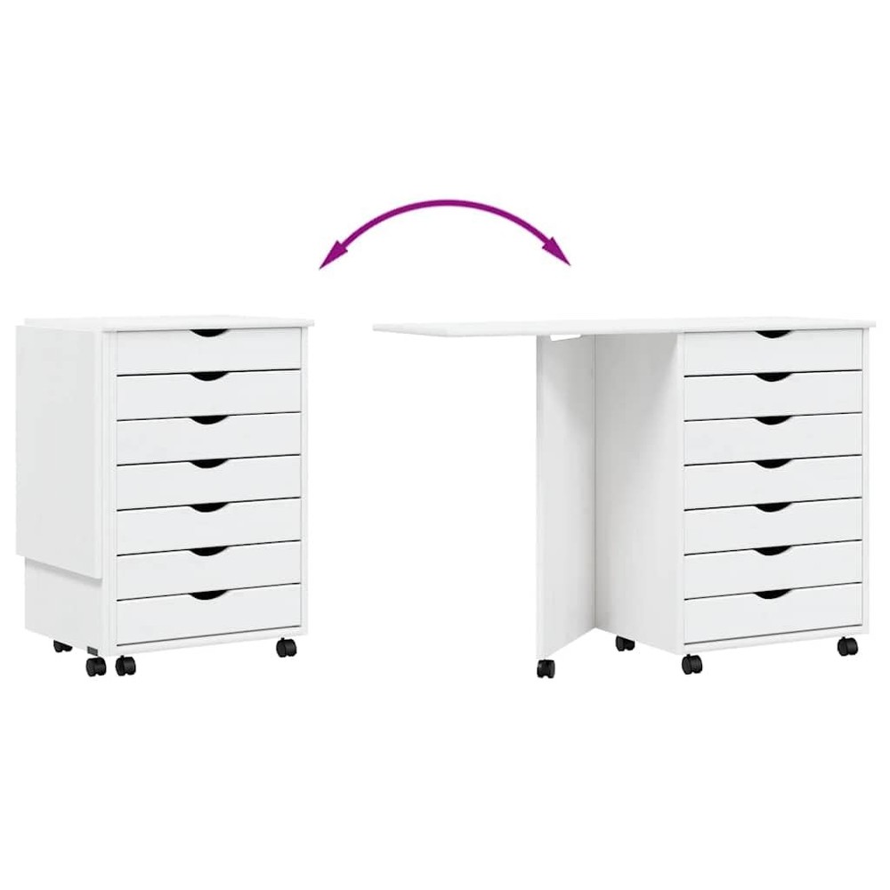 White Solid Pine Wood Rolling Cabinet Engineered Wood Plastic Locker Organizer