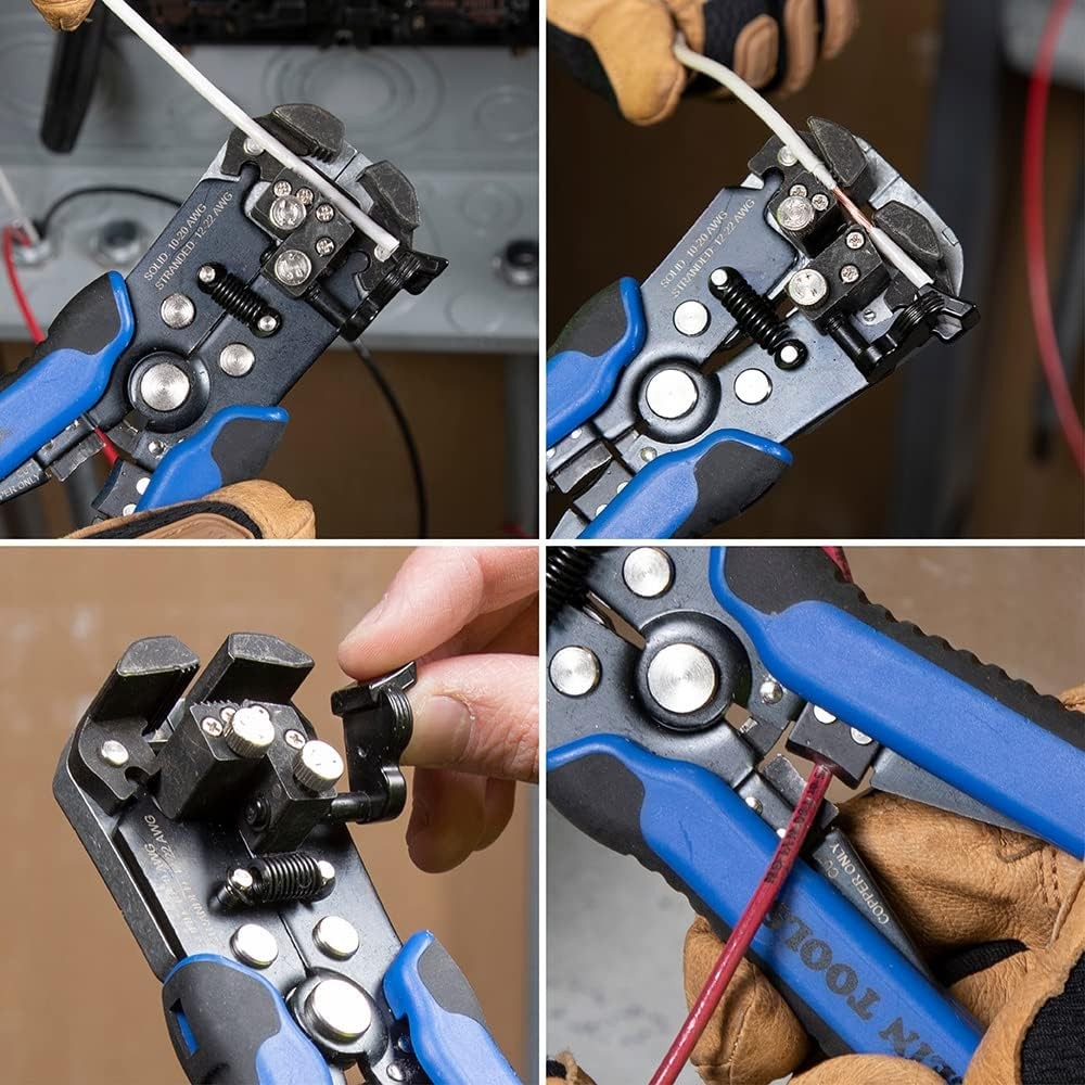 Klein Tools 11061 Self-Adjusting Wire Stripper / Cutter, Blue/Black