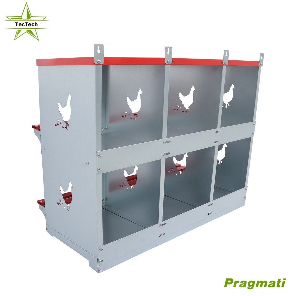 Nesting Box Durable Materials Chicken Laying Boxes 6 Compartment Nesting Boxes