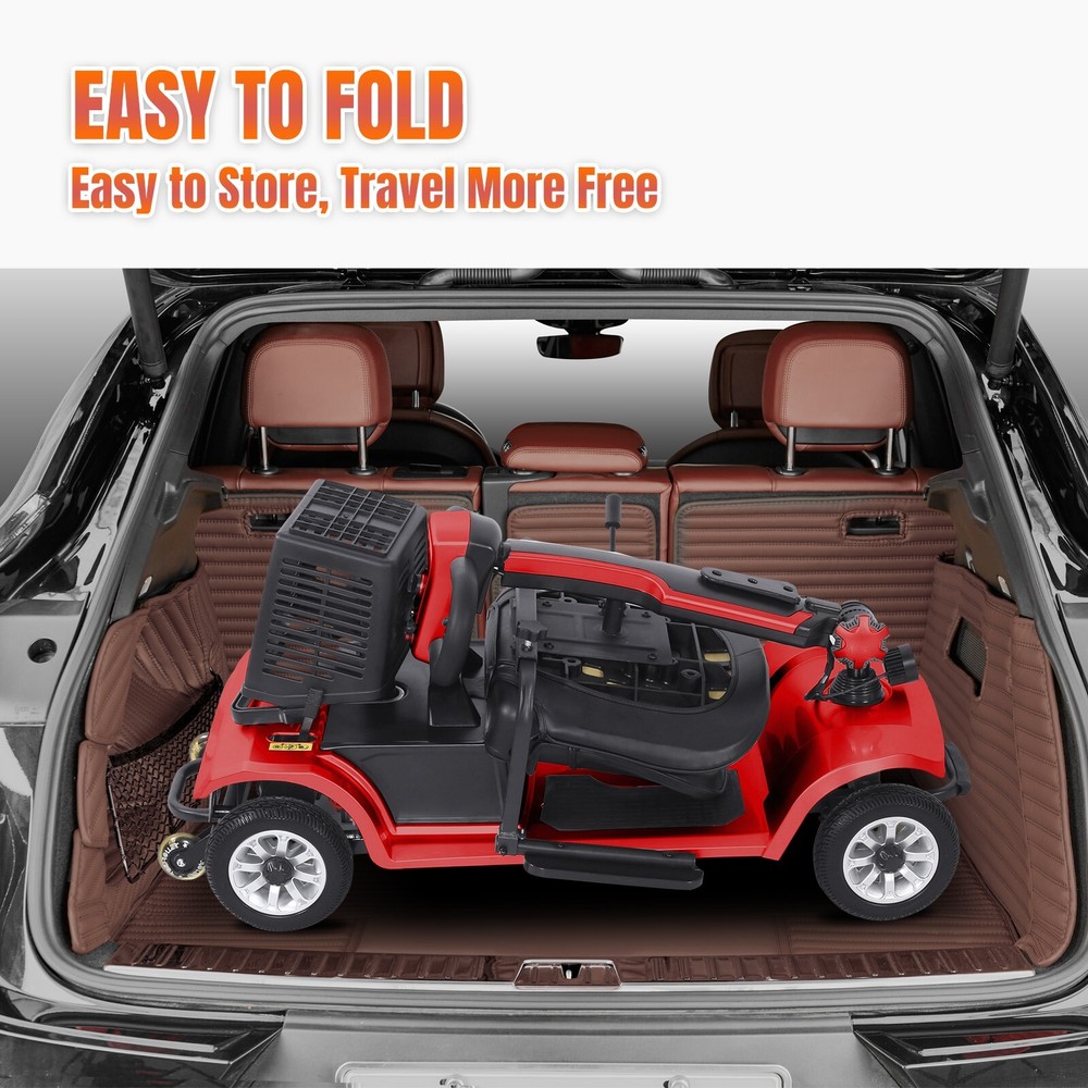4 Wheel Mobility Scooter Maximum load 419lb Foldable Mobility Scooter for Senior