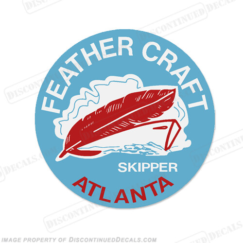 Fits Feather Craft Boat Decal Skipper - 3.5" Round