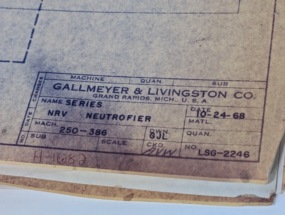 Gallmeyer Livingston Grand Rapids Grinders Reference Materials, Op Instructions