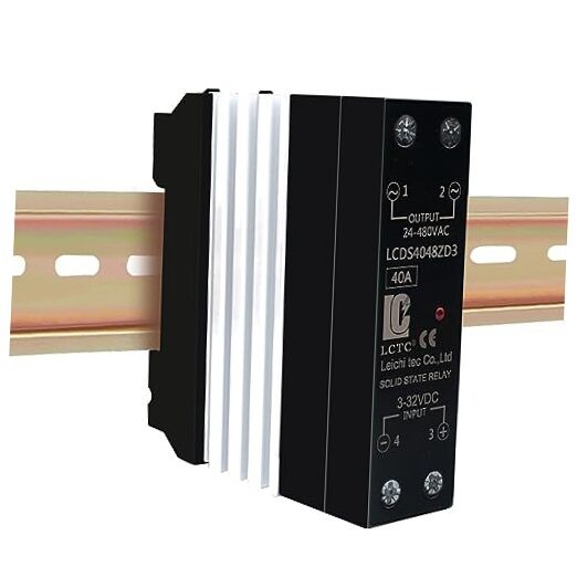 Din Rail Solid State Relay with Heat Sink - DC to AC (3-32V DC Input, 24-480V
