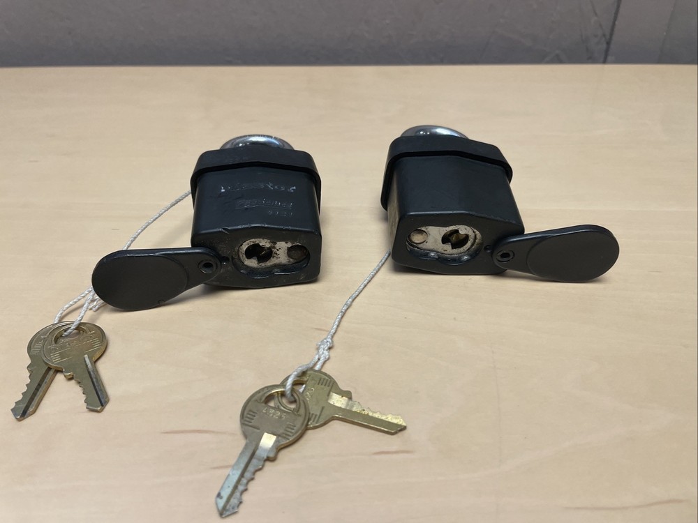 Master Pro series 6121 keyed the same padlocks set of 2, Same Keys