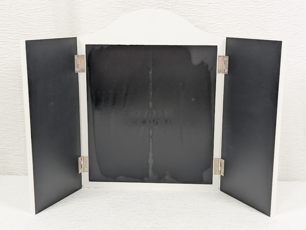Made for Retail - White Open Shutter Doors Chalkboard