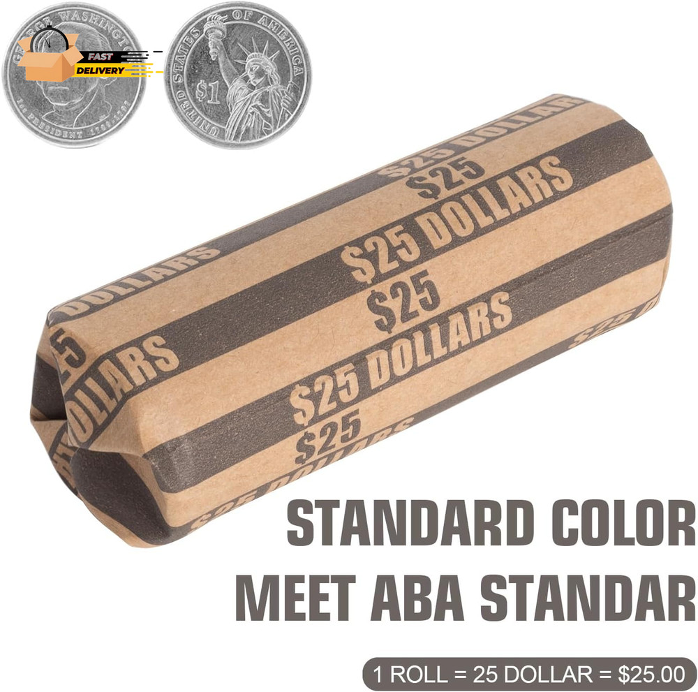 Dollar Coin Wrappers Dollars Only Flat Dollar Rolls 110PCS