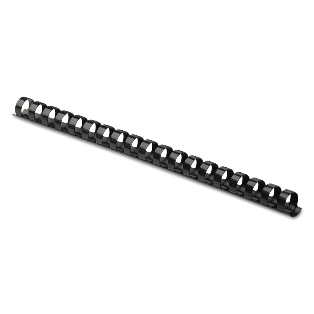 Fellowes Plastic Comb Bindings, 3/8" Diameter, 55 Sheet Capacity, Black, 25 Comb