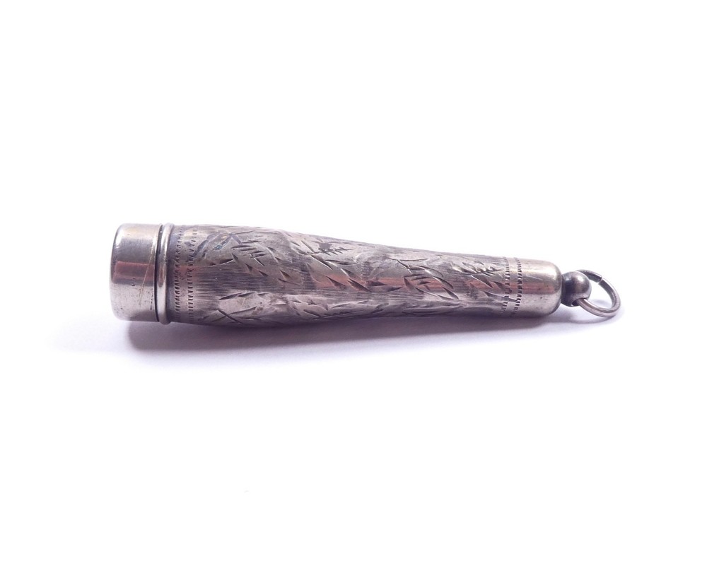 Antique Cheroot Cigarette Outer Case Sterling Silver Birmingham 1912 4.5g