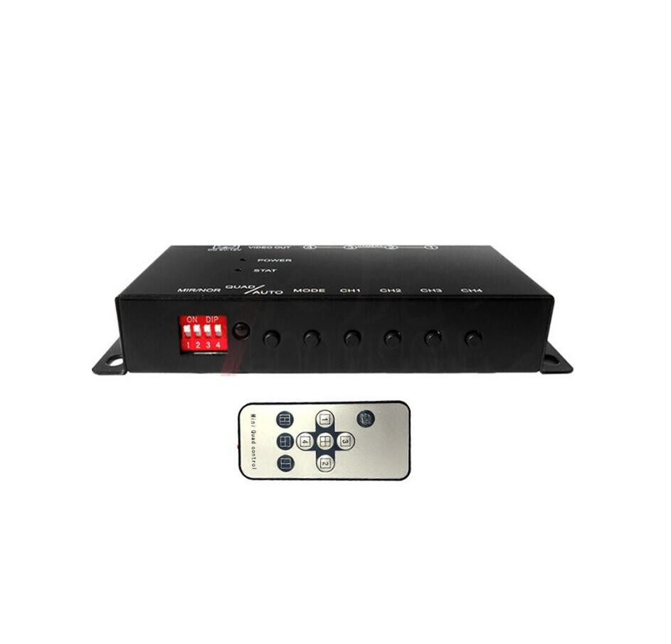 USA Car 4-Way Parking Camera 4 View Image Split-Screen Control Box +IR Control