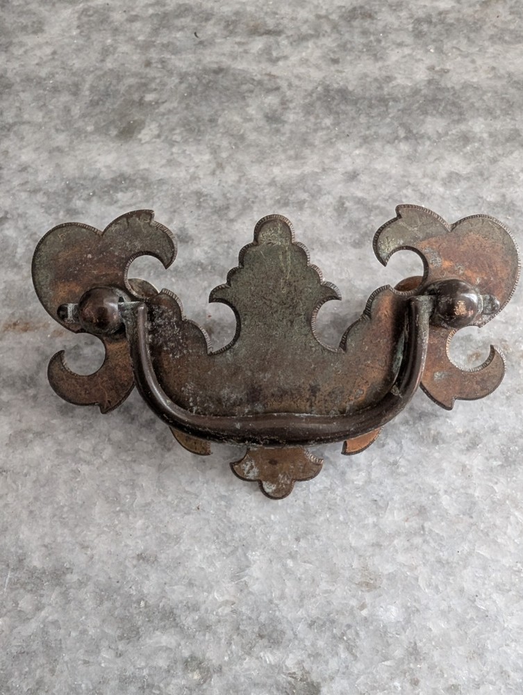 3.5in Brass Handle Bail Drawer Pull - VTG