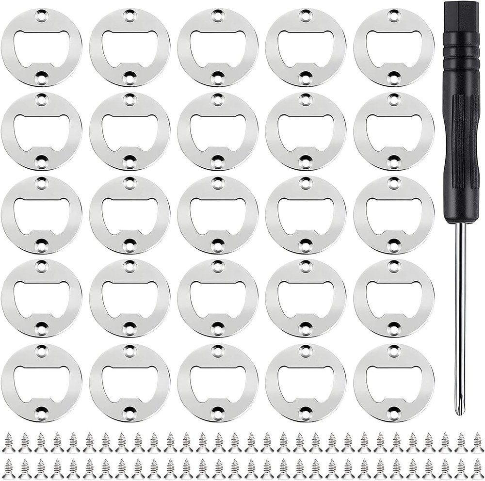 25 Set DIY Bottle Opener Insert Kit With Screws