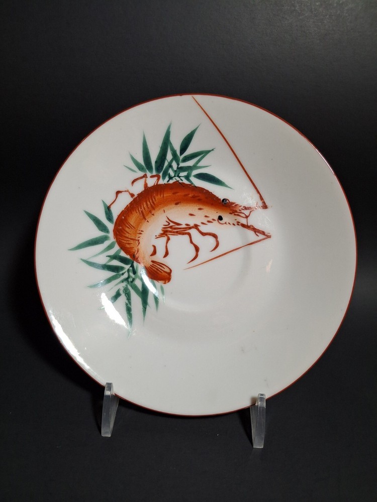 Crayfish/Prawn Handpainted Saucers