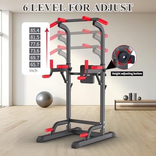 Power Tower Dip Station, Multi-Function Assistive Trainer Pull Up for T05AXX