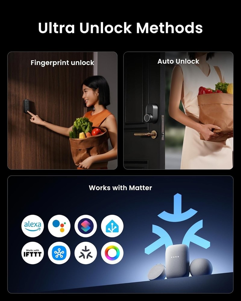 SwitchBot Lock Ultra Touch Combo With Switchbot Keypad Touch +Switchbot Hub Mini