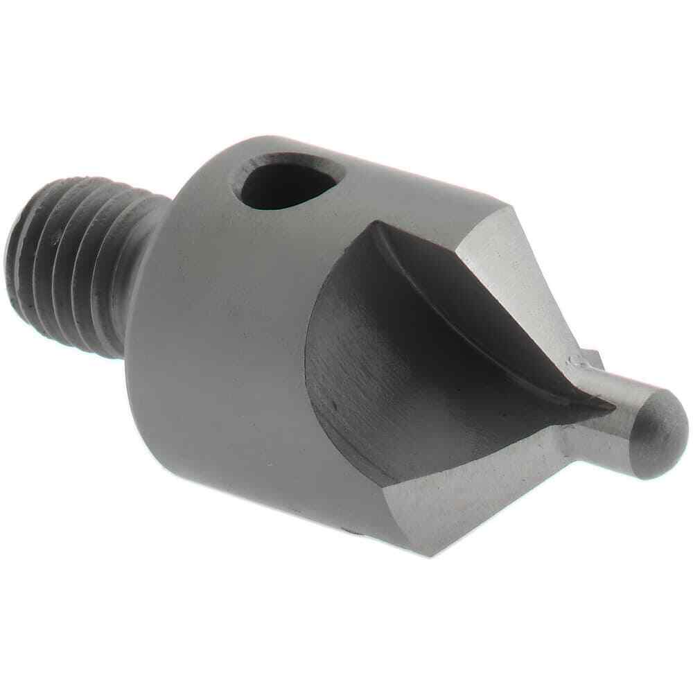 Adjustable Stop Countersink: 1/4-28 Threaded Shank, #30 Pilot Diam, 3 Flute