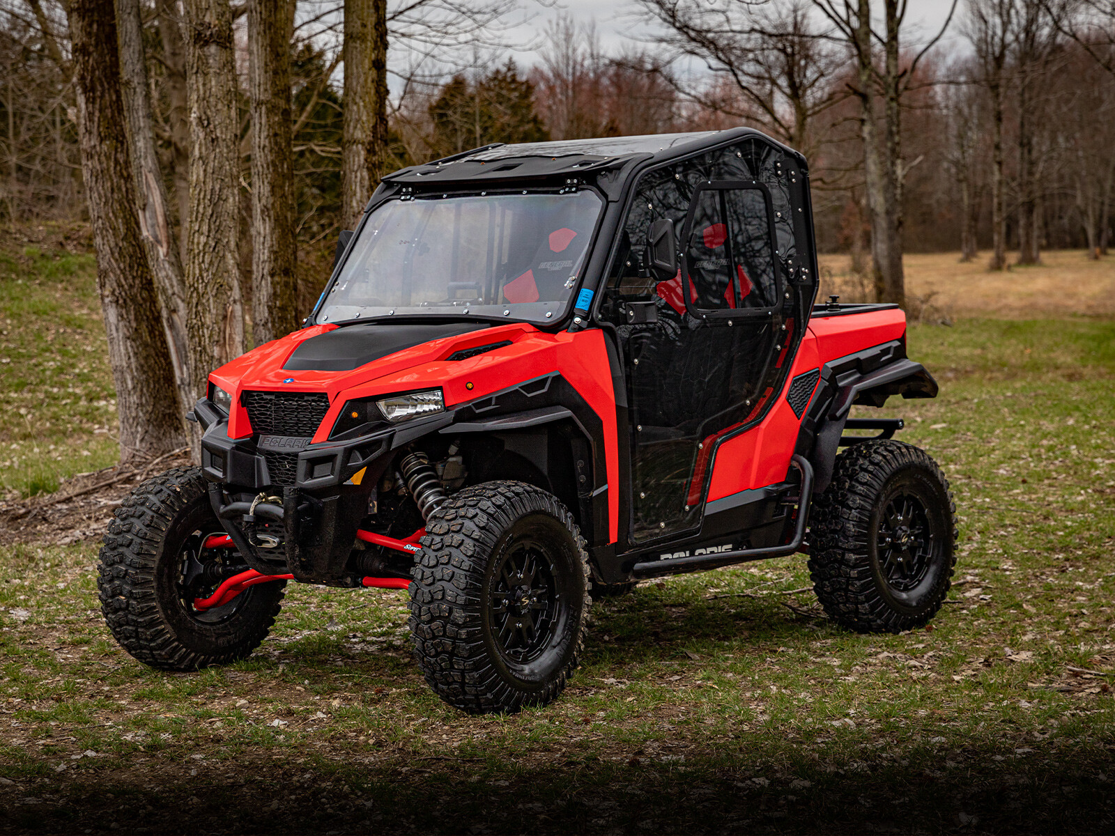 SuperATV Scratch Resistant Flip Windshield for Polaris General 1000 (2017+)