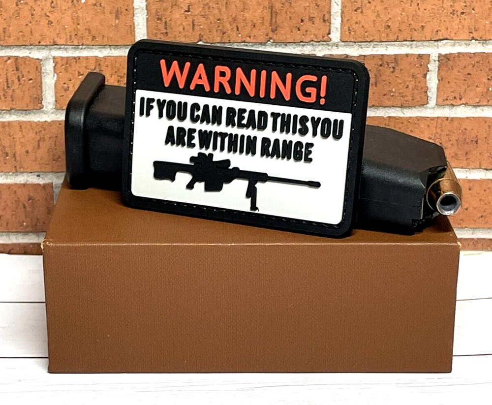 Sniper PVC Patch - Tactical Morale Sniper Warning Gun Patch - Hook Gun Patch