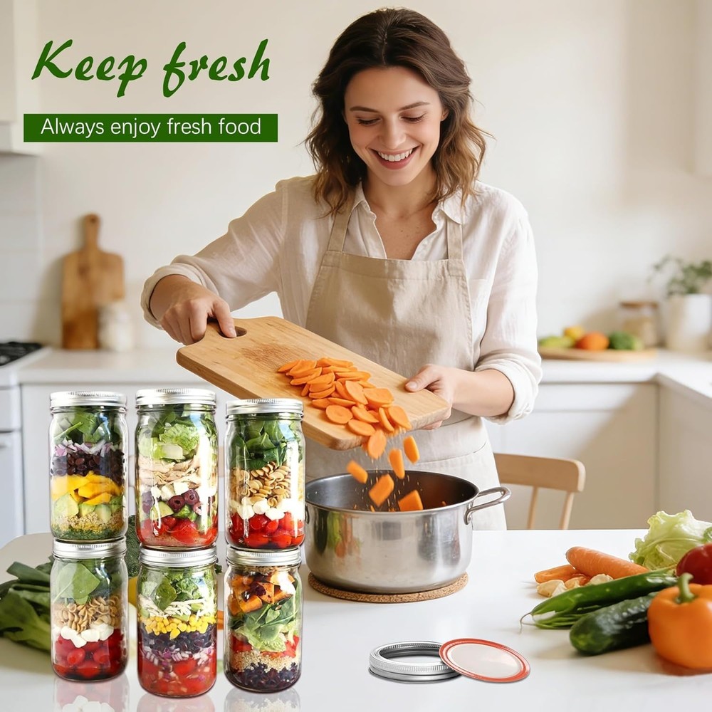 Split-Type Regular Mouth Canning Lids and Rings Set