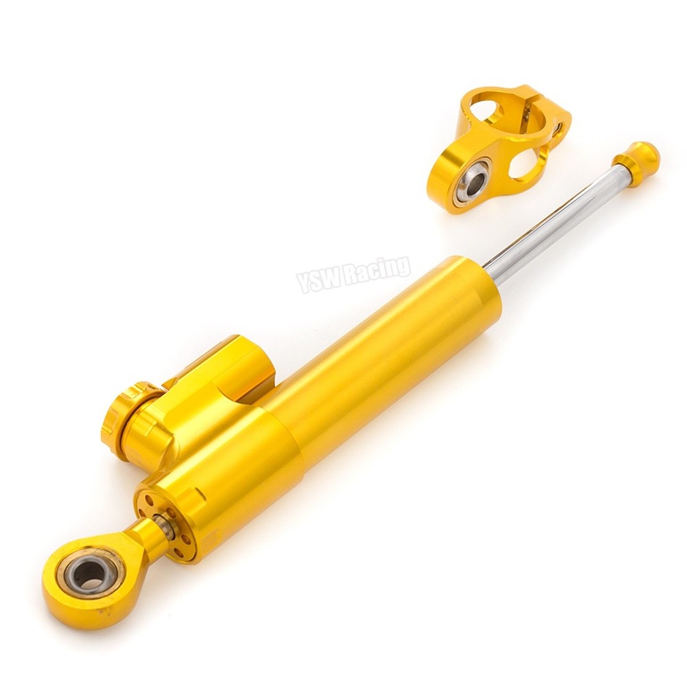 CNC Gold Steering Damper Motorcycle Stabilizer Linear Reversed Safe Control US